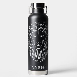 Schwarz-Weiß-Tribal-Lion Trinkflasche
