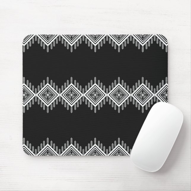 Schwarz-Weiß-Tribal Mousepad (Mit Mouse)