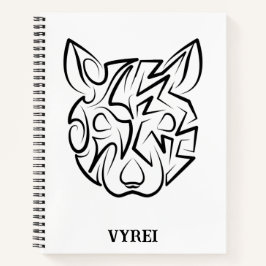 Schwarz-Weiß-Tribal Notizbuch