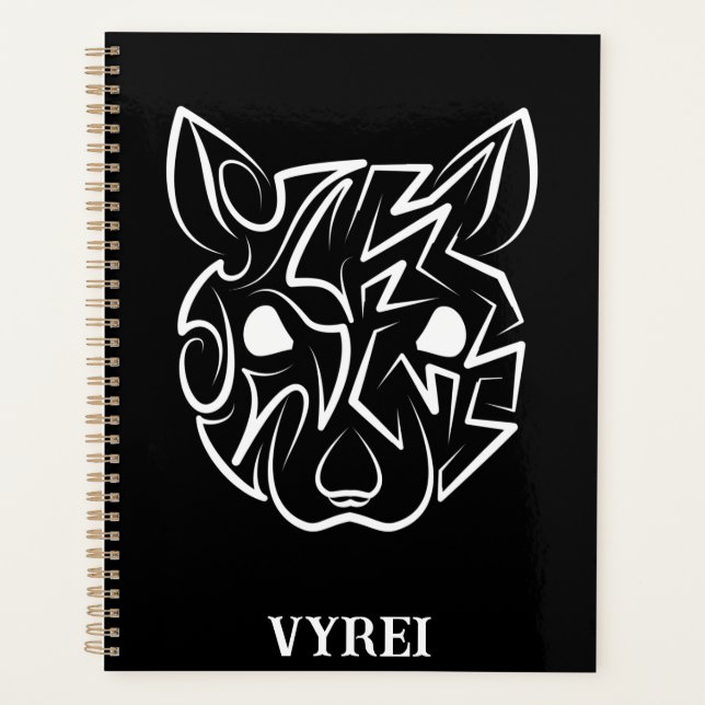 Schwarz-Weiß-Tribal Planer (Vorderseite)