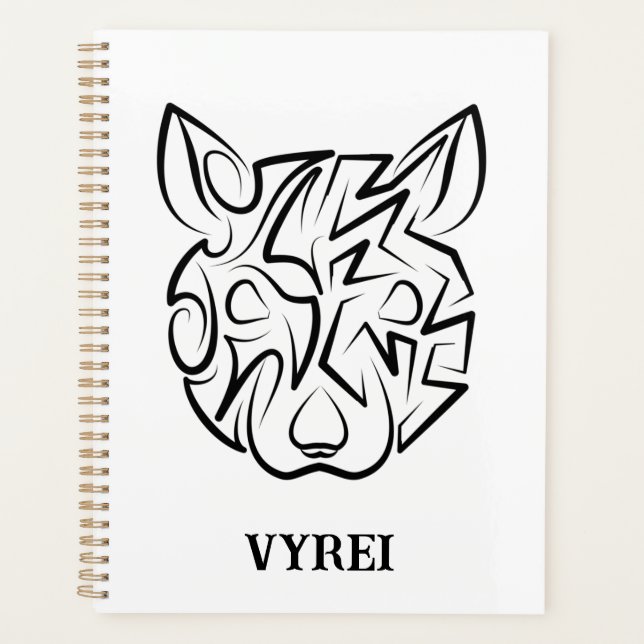 Schwarz-Weiß-Tribal Planer (Vorderseite)