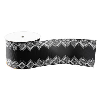 Schwarz-Weiß-Tribal Ripsband