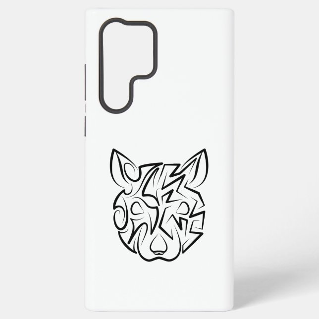 Schwarz-Weiß-Tribal Samsung Galaxy Hülle (Rückseite)