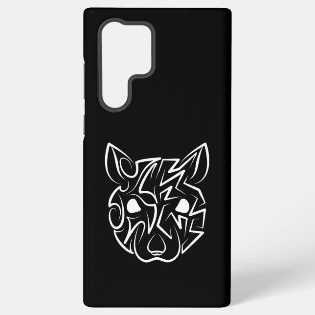 Schwarz-Weiß-Tribal Samsung Galaxy Hülle (Rückseite)