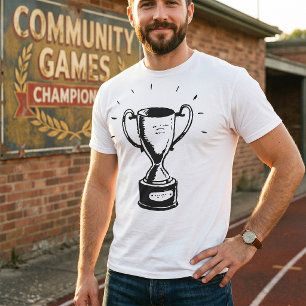 Schwarz-Weiß-Trophäen T-Shirt