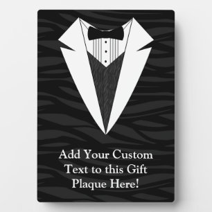 Schwarz/Weiß-Tuxedo Fotoplatte