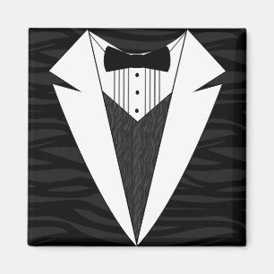Schwarz/Weiß-Tuxedo Magnet