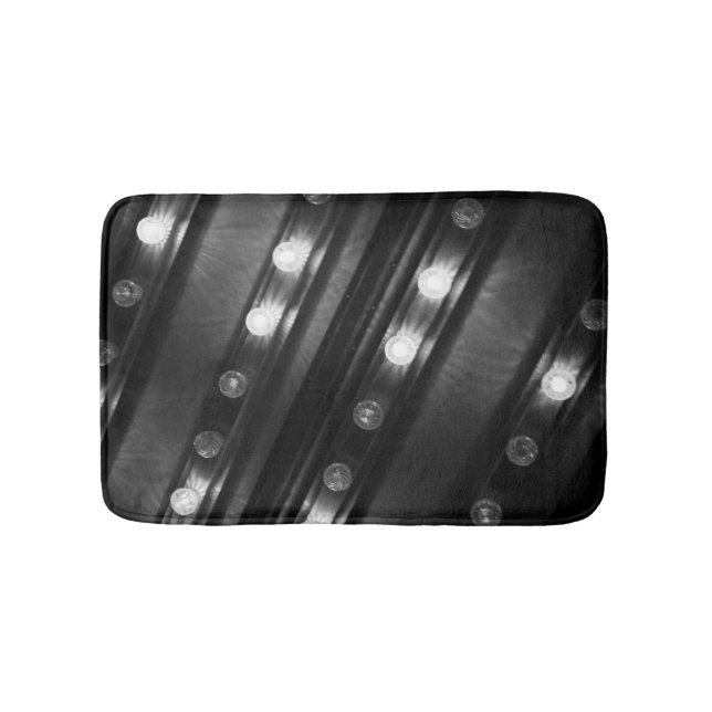 Schwarz-Weiß-Twinkl-Leuchten Badematte (Vorderseite)