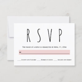 Schwarz-Weiß-Typografie-Hochzeit RSVP