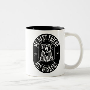 Schwarz-Weiß-Typografie Zweifarbige Tasse