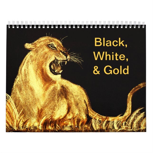 Schwarz, Weiß u. Goldkalender Kalender (Titelbild)
