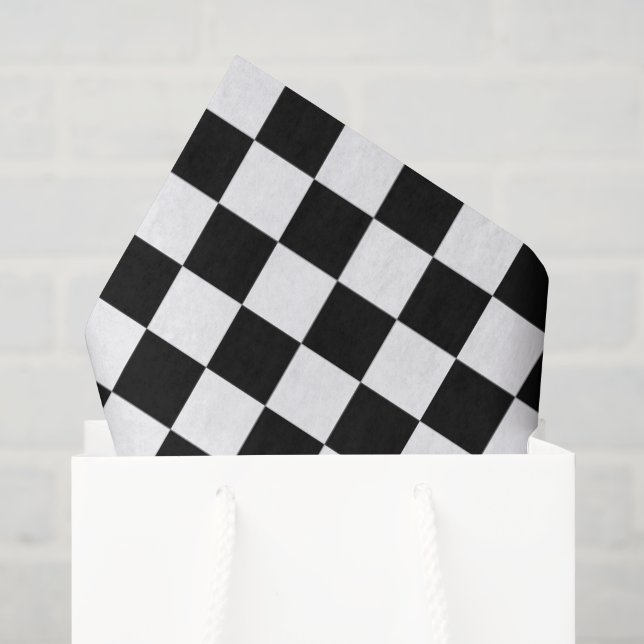 Schwarz/Weiß überprüft Seidenpapier (Geschenktüte)