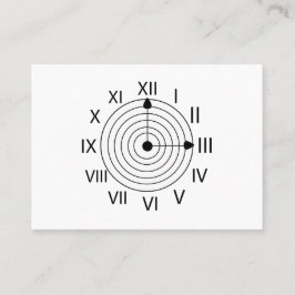 Schwarz-Weiß-Uhr-Design Visitenkarte