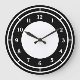 Schwarz-Weiß-Uhr Große Wanduhr
