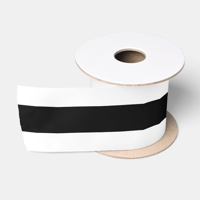 Schwarz-Weiß-Ultra-Breitband Satinband (Spule)