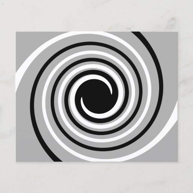 Schwarz, Weiß und Grau Drehung Design. (Vorderseite)
