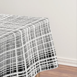 Schwarz, Weiß und Grau-Karo Tischdecke