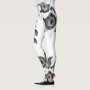 Schwarz-weiß und grau leggings