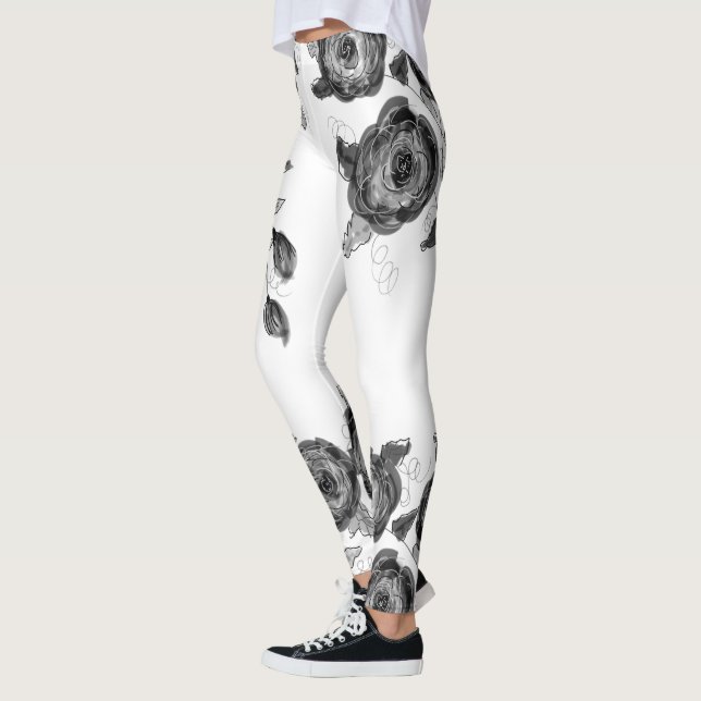 Schwarz-weiß und grau leggings (Links)