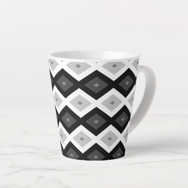 Schwarz, Weiß und Grau Milchtasse (Rechte Ecke)