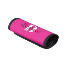 Schwarz-weiß und Hot Pink Niedlich Modern Monogram
