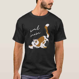 Schwarz Weiß und Rehbraune Katzenmutter für Katze T-Shirt