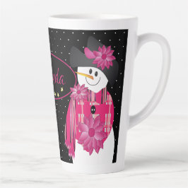 Schwarz-weiß und rosa milchtasse