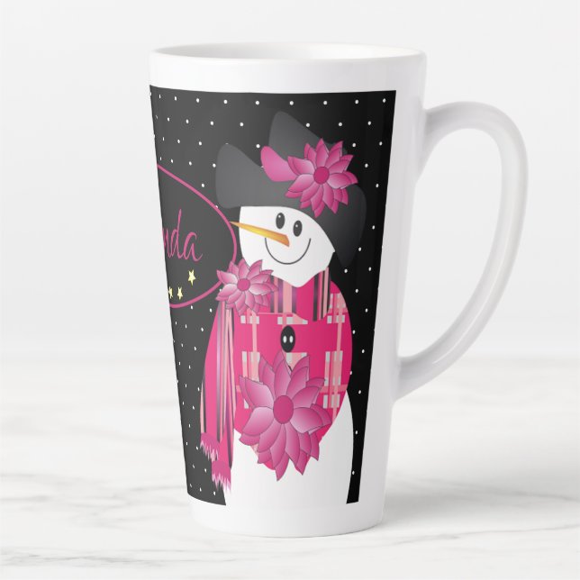 Schwarz-weiß und rosa milchtasse (Rechts)