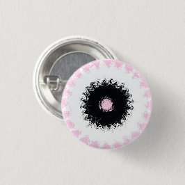 Schwarz-, Weiß- und Rosatöhre Abstrakt Button