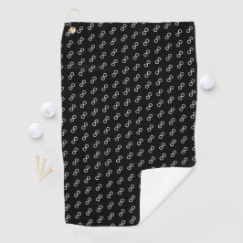 Schwarz & Weiß Unendlichkeit Elegante Museo civico Golfhandtuch
