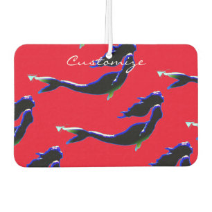 Schwarz/Weiß Unterwasser-Meerjungfrau - individuel Autolufterfrischer