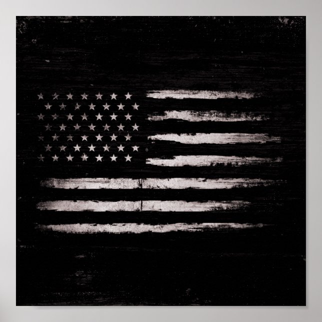 Schwarz/Weiß USA Poster (Vorne)