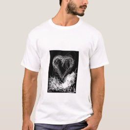 Schwarz-Weiß-Valentine T-Shirt