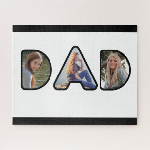 Schwarz-weiß-Vater-Foto-Collage