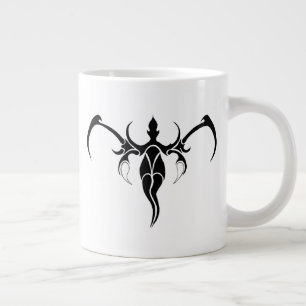 Schwarz-Weiß verzierter tribaler Elefanten-Mandala Jumbo-Tasse