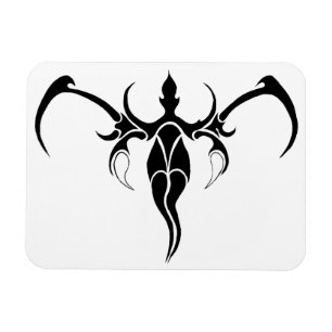 Schwarz-weiß verzierter tribaler Elefanten-Mandala Magnet