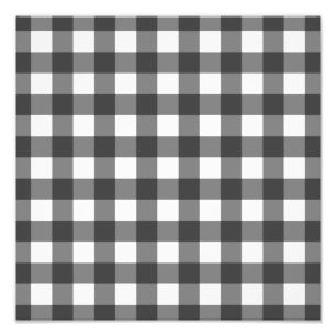Schwarz-Weiß-Vichy-Print-Gingham-Muster Fotodruck