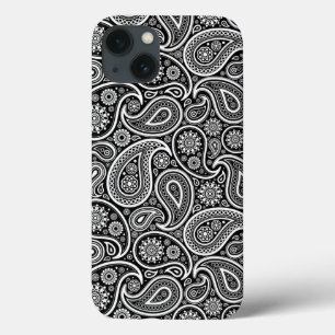 Schwarz-Weiß-Vintag-Paisley-Muster 2 Case-Mate iPhone Hülle
