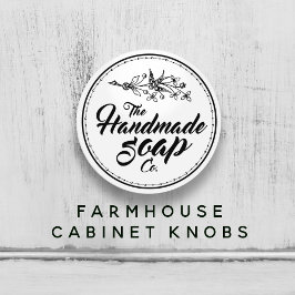 Schwarz-Weiß Vintage Seife Badezimmer Keramikknauf