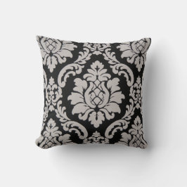 Schwarz-Weiß-Vintages Kissen