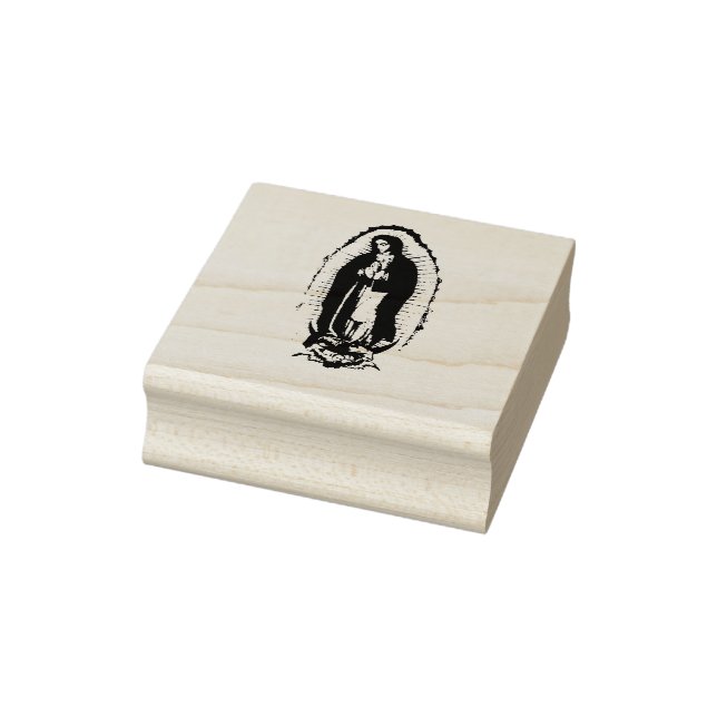 Schwarz-Weiß-Virgen de Guadalupe Gummistempel (Stempel)