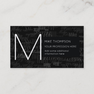 schwarz-weiß visitenkarte