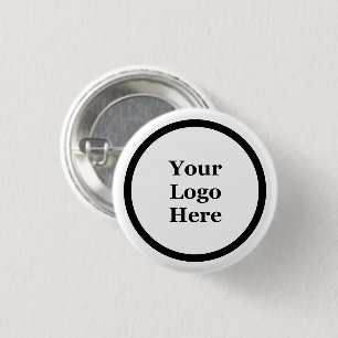 Schwarz-Weiß-Vorlage für Unternehmen - Ihr Logo hi Button