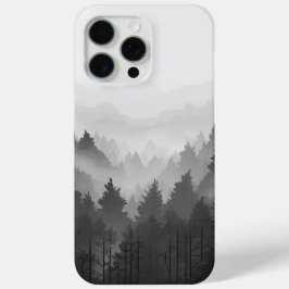 Schwarz-Weiß-Wald Landschaft Minimalistisch Case-Mate iPhone Hülle