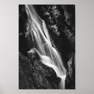 Schwarz-Weiß-Wasserfall in der Hell-Schlucht, Slow Poster