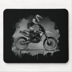 Schwarz-Weiß-Wasserfarbrad Mousepad