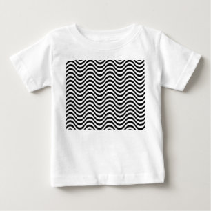 Schwarz-Weiß-Waves Baby T-shirt