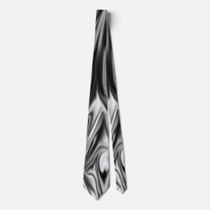 Schwarz-Weiß-Weichseide-Necktie Krawatte
