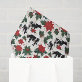 Schwarz & Weiß Weihnachten Holstein Milchkühe Blum Seidenpapier