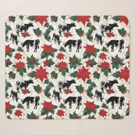Schwarz & Weiß Weihnachten Holstein Milchkühe Blum Sherpadecke